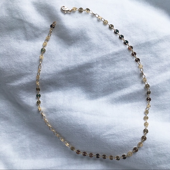 18k Gold Boho Coin Choker Necklace - Picture 4 of 5